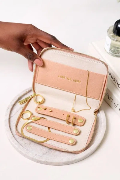 Katie Loxton Slim Jewelry Case 'love You Mom' In Nude