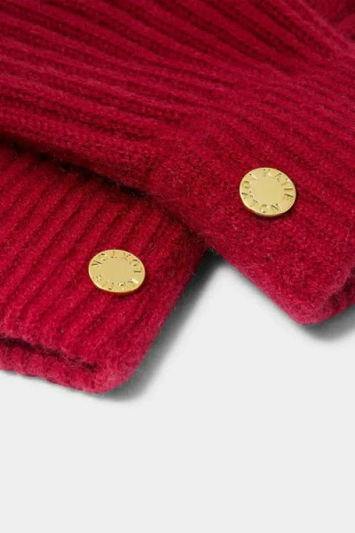 Katie Loxton Knitted Gloves In Red