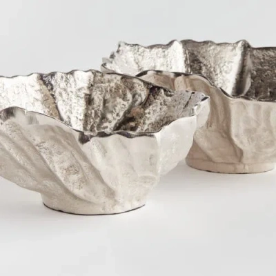 Napa Home & Garden Ostra Decorative Bowls Set Of 2 In Silver