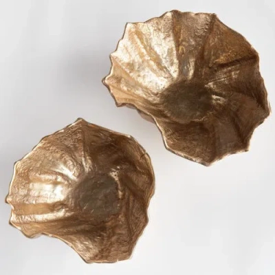 Napa Home & Garden Ostra Decorative Bowls Set Of 2 In Gold