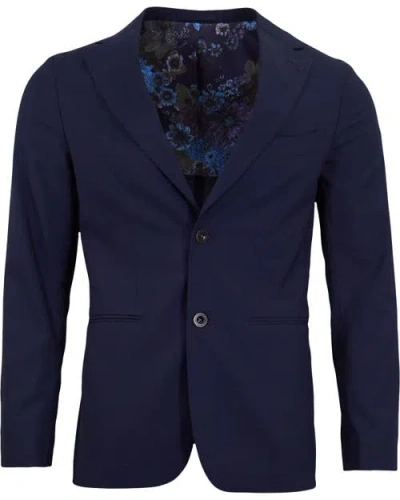 Lords Of Harlech Judd Half Lined Tailored Wool Blazer In Multi
