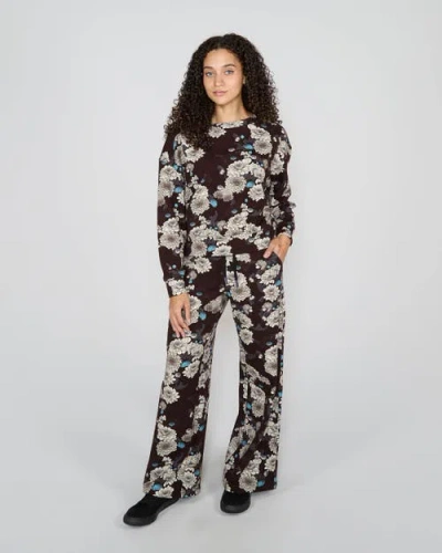 Lords Of Harlech Clara Oversized Brushed Knit Sweatshirt In Brown