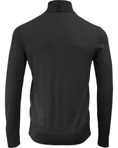 Lords Of Harlech Ronan Merino Wool Turtleneck Sweater In Black