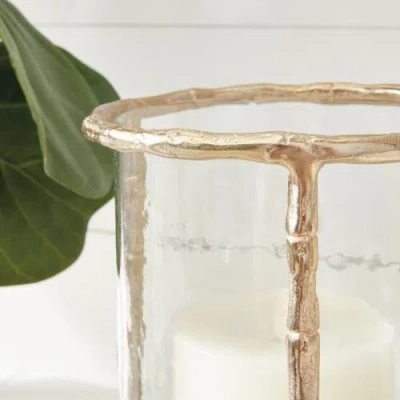 Napa Home & Garden Baldwin 10.5in Hurricane In Gold