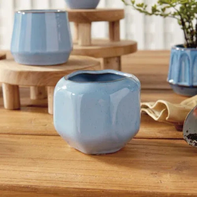 Napa Home & Garden Dezie Mini Pots Set Of 6 In Blue
