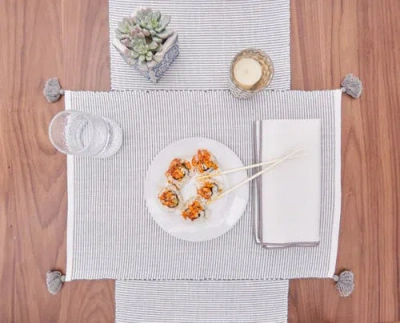 Carol & Frank Bree Placemat Collection In Gray