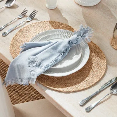 Napa Home & Garden Jute Coil Oval Placemats, Set Of 8 In Brown