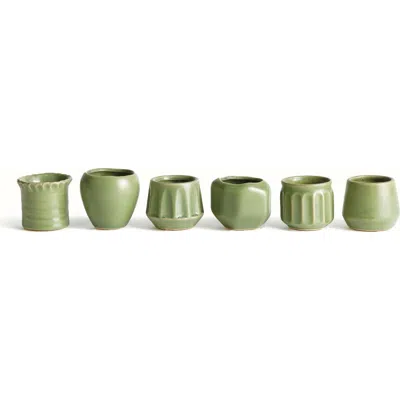 Napa Home & Garden Dezie Mini Pots Set Of 6 In Green