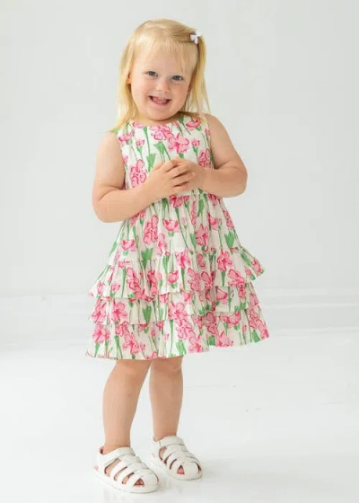 Mabel + Honey Pink Floral Sleeveless Dress In Multi