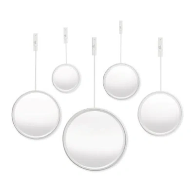 Napa Home & Garden Maison Noir Pendulum Mirrors Set Of 5 In White