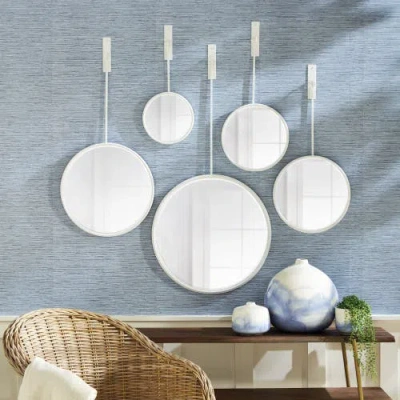 Napa Home & Garden Maison Noir Pendulum Mirrors Set Of 5 In White