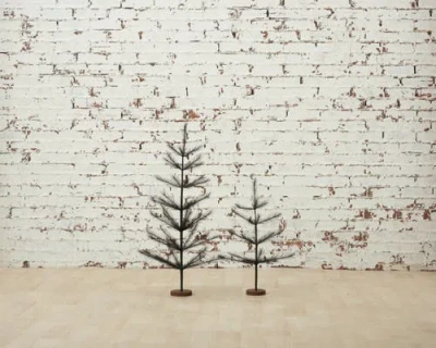 Carol & Frank 36" X 10" Pampas Tree Figurines In Black