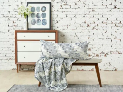 Carol & Frank Griffin Accent Throw Blanket In Blue