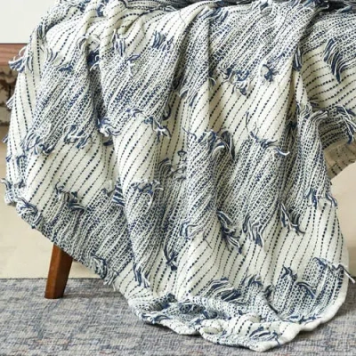 Carol & Frank Griffin Accent Throw Blanket In Blue