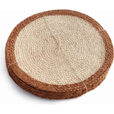 Napa Home & Garden Jute Coil Round Placemats, Set Of 8 In Multi