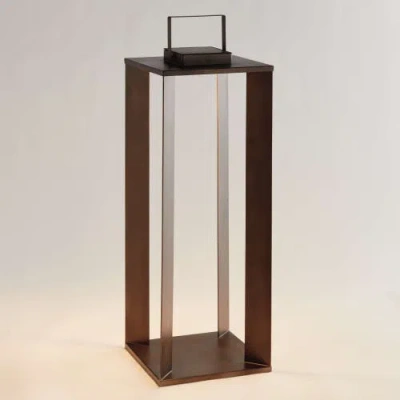 Napa Home & Garden Hanley Solar Led Lantern 30" In Brown