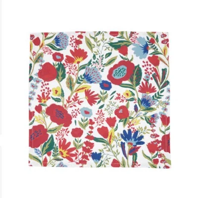 Carol & Frank Bella Winter Napkins Set Of 4 In Red