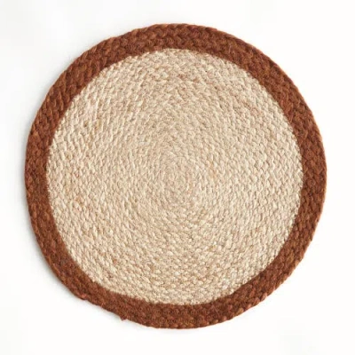 Napa Home & Garden Jute Coil Round Placemats, Set Of 8 In Multi