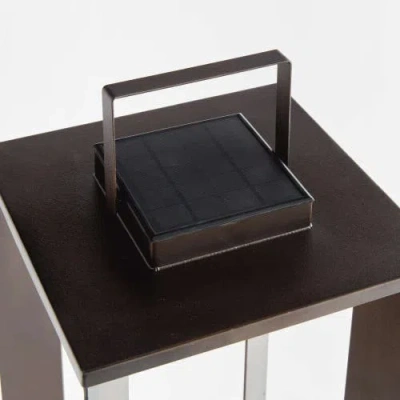 Napa Home & Garden Hanley Solar Led Lantern 30" In Brown