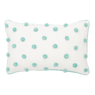 Carol & Frank Surf Dot Rectangle Oblong Tufted Decorative Accent Pillow In Multi