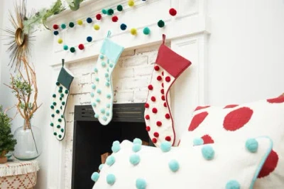 Carol & Frank Surf Dot Rectangle Oblong Tufted Decorative Accent Pillow In Multi