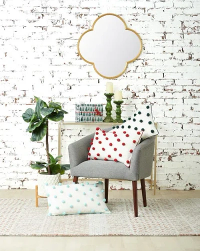 Carol & Frank Surf Dot Rectangle Oblong Tufted Decorative Accent Pillow In Multi