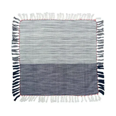 Carol & Frank Kerbey Indigo Table Throw 54" X 54" In Blue