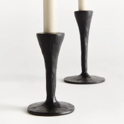 Napa Home & Garden Noah Taper Holders, Set Of 2 In Black