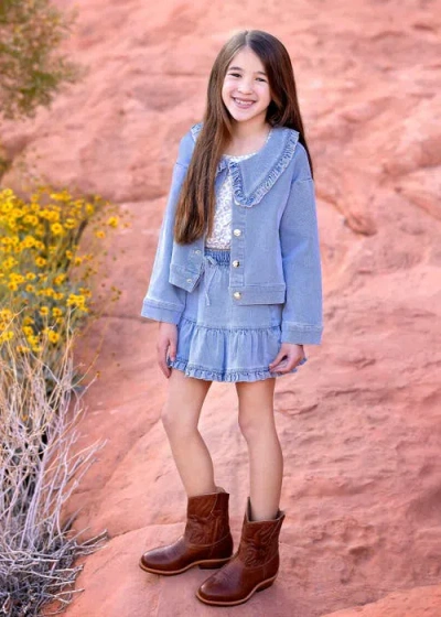 Mabel + Honey Sweet Savannah Jacket In Blue