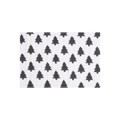 Carol & Frank Black And White Forest Placemats Set Of 4, 14" X 20" In Multi