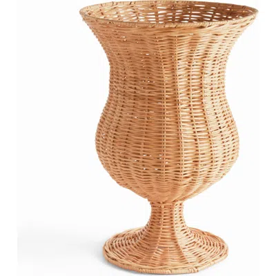 Napa Home & Garden Chesapeake Rattan Footed Urn Tall In Brown