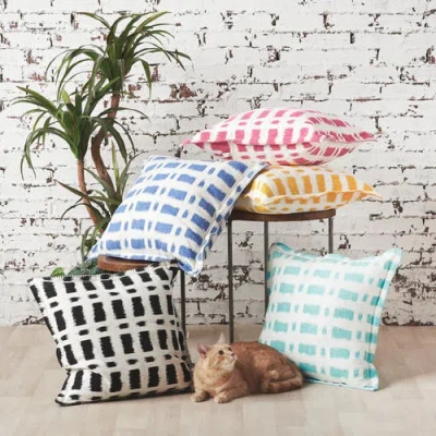 Carol & Frank Dash Pillow, 4" X " Collection In Blue