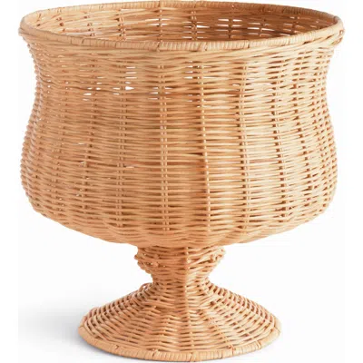 Napa Home & Garden Chesapeake Natural Rattan Footed Urn Wide In Brown