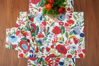 Carol & Frank Bella Winter Placemats Set Of 4, 13" X 19" In Multi