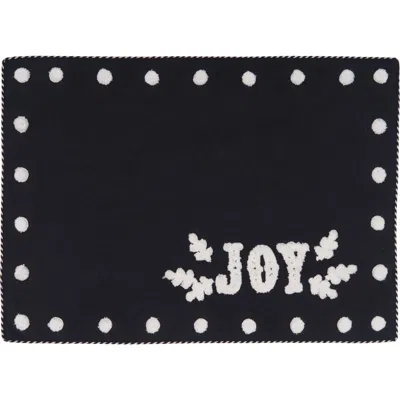 Carol & Frank Nordic Joy Onyx Placemats Set Of 4, 14" X 20" In Black