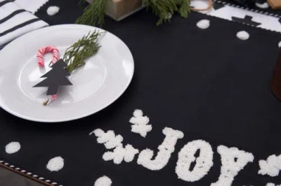 Carol & Frank Nordic Joy Onyx Placemats Set Of 4, 14" X 20" In Black