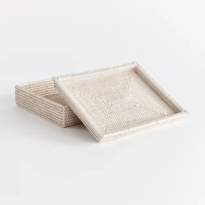Napa Home & Garden Burma Rattan Lidded Letter Storage Decorative Tray In Neutral