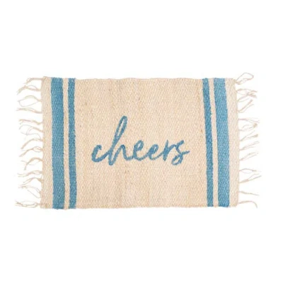 Carol & Frank Cheers Jute Rug In Blue