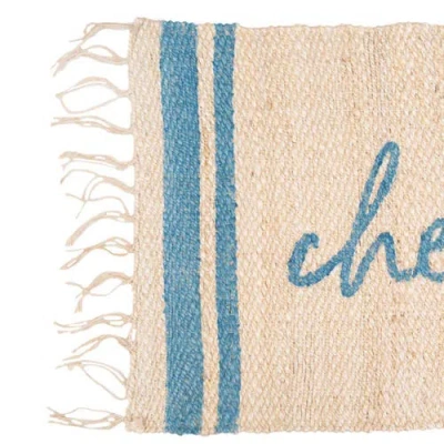 Carol & Frank Cheers Jute Rug In Blue