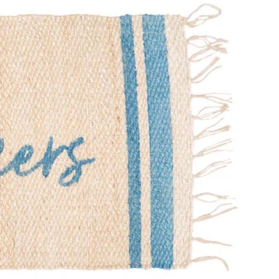 Carol & Frank Cheers Jute Rug In Blue