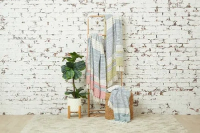 Carol & Frank Berkley Hibiscus 50" X 60" Throw Blanket In Multi