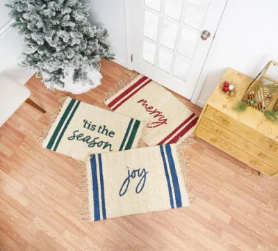 Carol & Frank Cheers Jute Rug In Blue