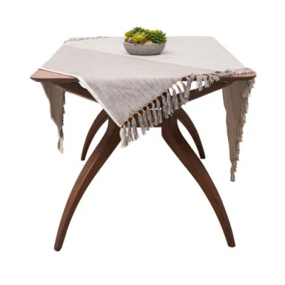 Carol & Frank Kerbey Boulder Table Throw Tablecloth 54" X 54" In Gray