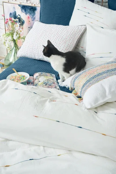 Carol & Frank Ashley Woven Stripe Decorative Throw Pillow, 22" X 22" In Multi