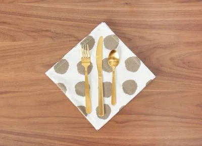 Carol & Frank Dot Napkin In Brown