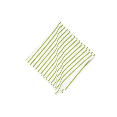 Carol & Frank Wonderland Stripe Napkins Set Of 4 In Green