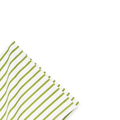 Carol & Frank Wonderland Stripe Napkins Set Of 4 In Green