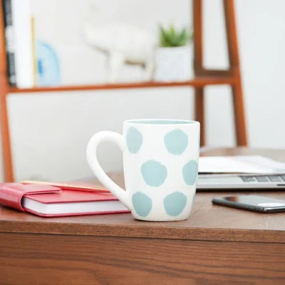 Carol & Frank Dot Mug In Blue