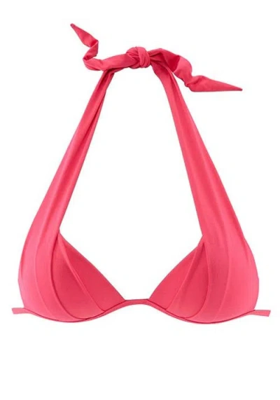 Lascana Halter Push Up Bikini Top In Pink