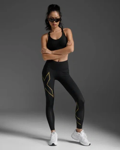 2xu Light Speed Mid-rise Compshort In Black